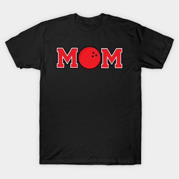 Bowling Mom Red T-Shirt by capesandrollerskates 